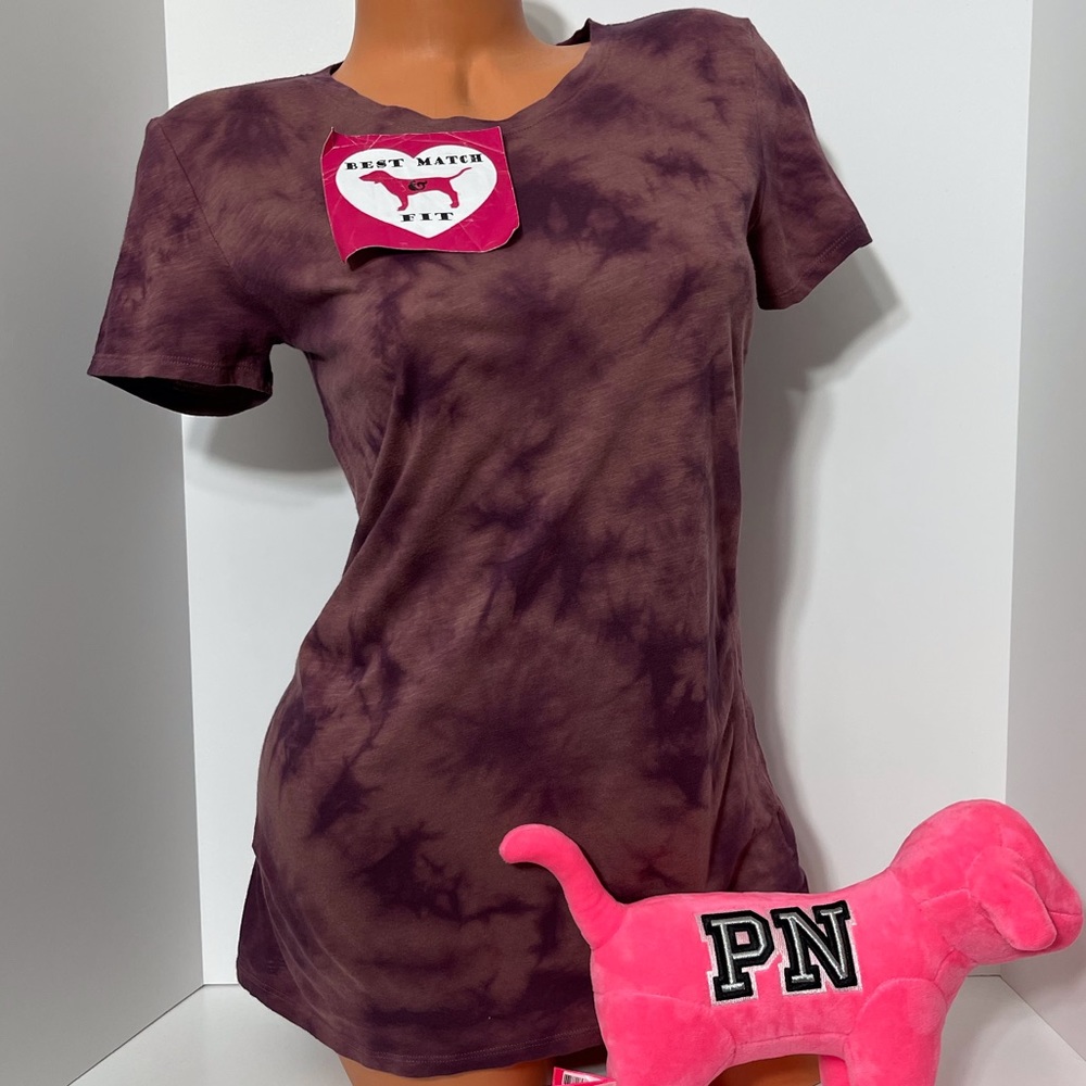 Victoria’s Secret PINK XS S 100% Cotton Logo T-shirt Crewneck Tie Dye